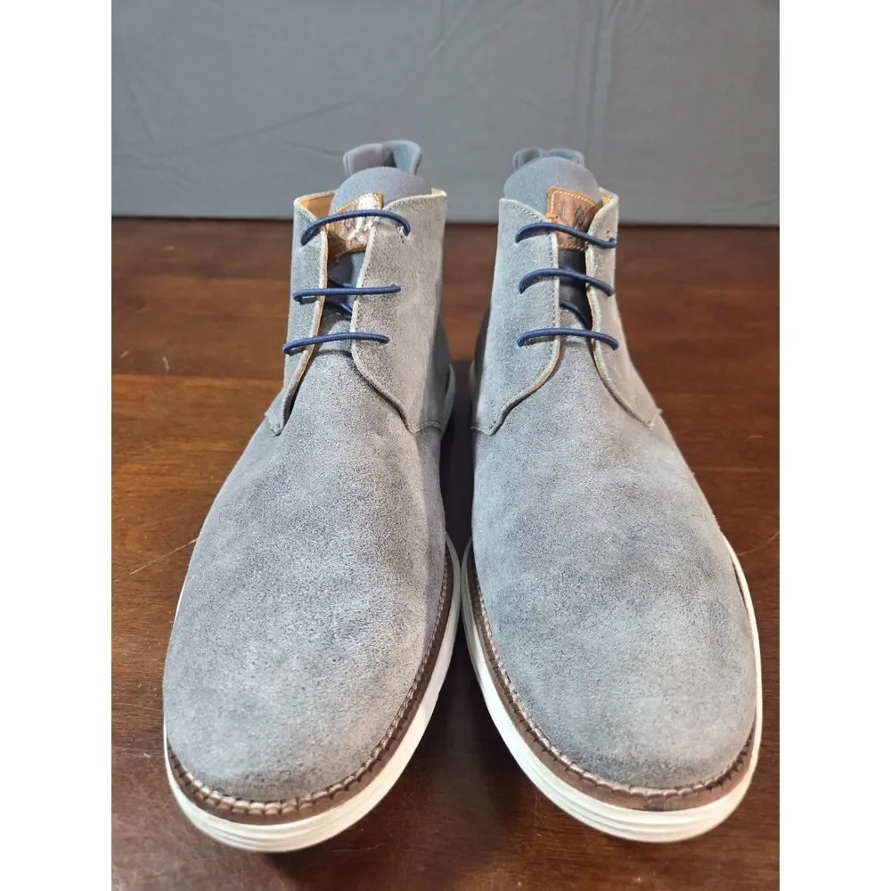 Martin Dingman Gray Suede Chukka Boots 12M Made in Brazil Casual Dress